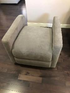 True Innovations Manual Grey Fabric Recliner Swivel Glider. - Photo 10