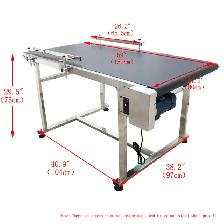 59''x 31.5''Powered Rubber PVC Belt Conveyor 110V 250W 230191 - Photo 8