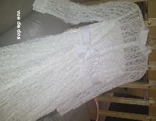 BELLEROBE ÀMARIÉE DENTELLE SUR DENTELLE TRAINE GR 4à6 FEM $50.00 - Photo 3