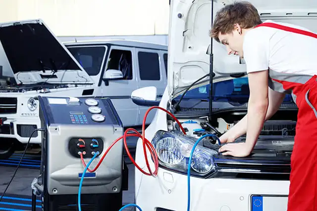 CAR AC RECHARGE AC SERVICES AC COMPRESSOR CHANGE