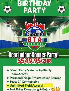 $450 Kids Soccer Birthday Party Venue Vaughan