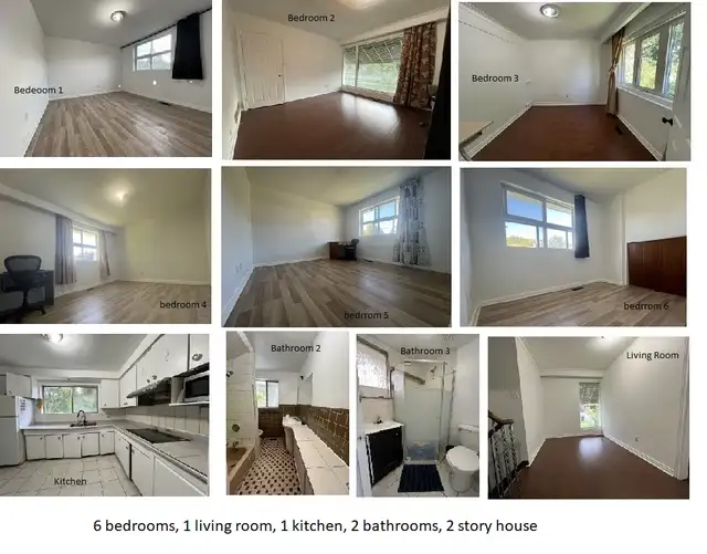 1 month free! 5 min bus/10 min walk 2 Finch Stn. 6 bedrooms
