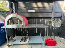 Pizza Oven   Stainless Steel Table   All accessories   Wood.