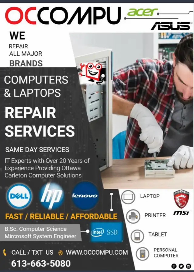 Fix Computer Repair Laptop in Ottawa Same Day Computer Services