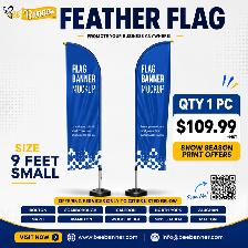 Custom Feather Flags & Promotional Flags | 9 FT Advertising Flag