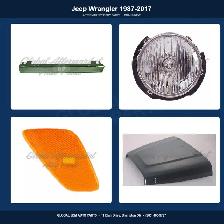 Jeep Wrangler 1987-2017 Fender Hood Mirror Bumper Grille