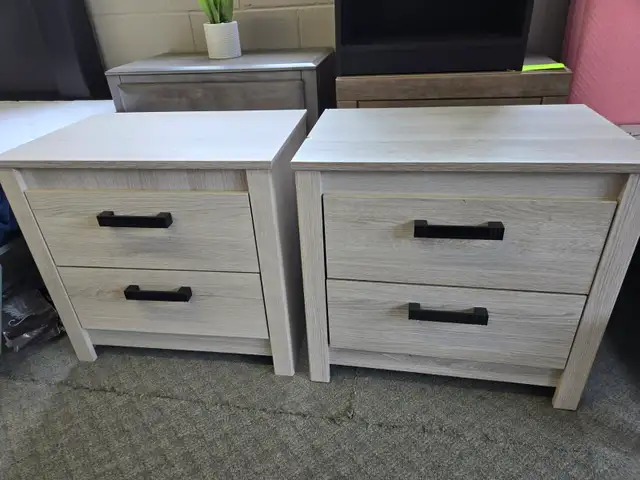 New Pair White Wash Nightstands Reg. $399