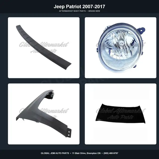 Jeep Patriot 2007-2017 Grille Fender Bumper Absorber Hood