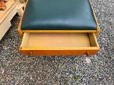 Vintage Vanity Bench with Drawer - Photo 3