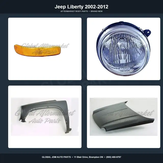 Jeep Liberty 2002-2012 Bumper Hood Grille Fender Absorber
