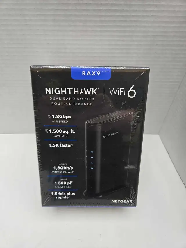 Rax9 Nighthawk Wifi 6 Dual Band Router Netgear NEW