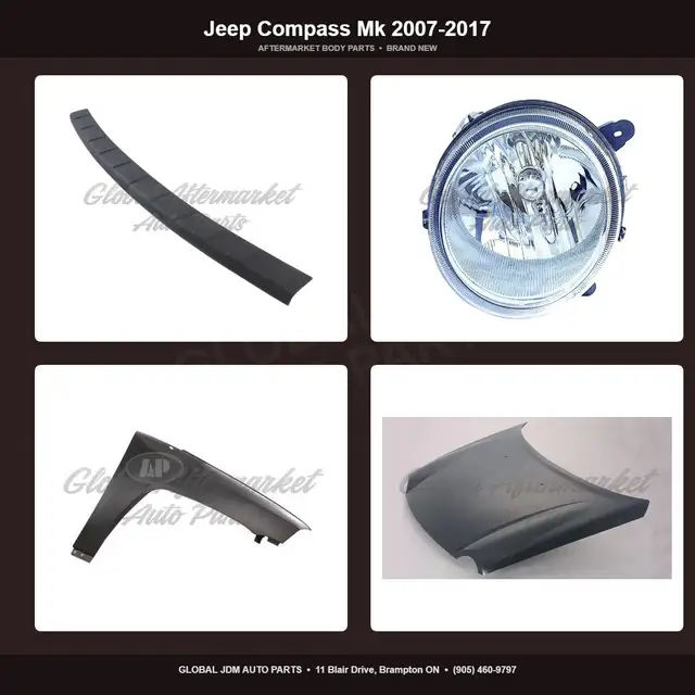 Jeep Compass Mk 2007-2017 Hood Grille Fender Bumper Absorber