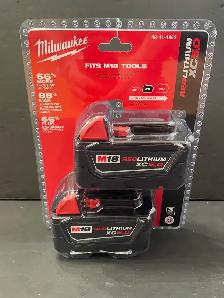 MILWAUKEE M18 2 PACK BATTERY XC5.0 48-11-1852