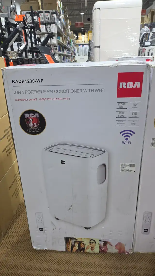 RCA RACP1230-WF 3IN 1 PORTABLE AIR CONDITIONER WITH WIFi