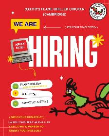 Hiring Now – Flame Griller, Line Cook & Server | Galito's Cambri