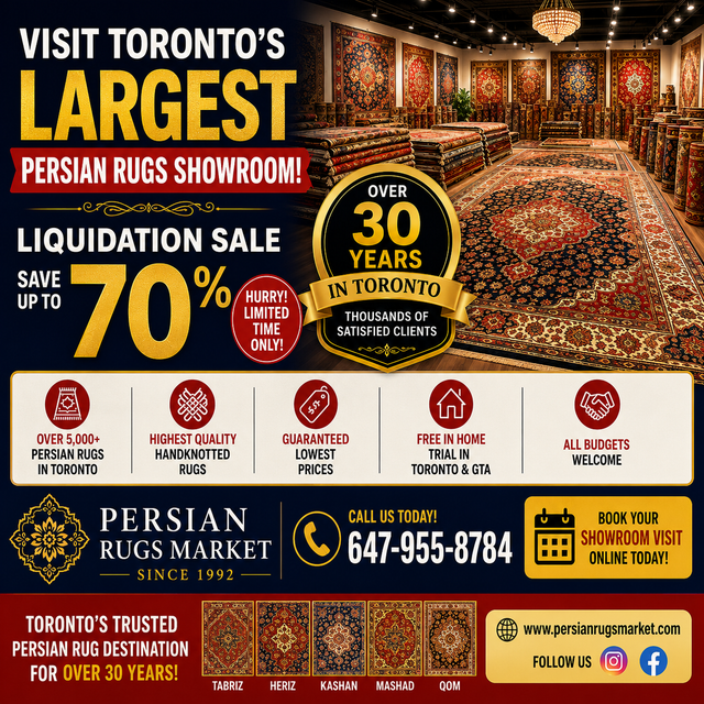 SAVE 70% TORONTO LARGEST PERSIAN RUGS SHOWROOM
