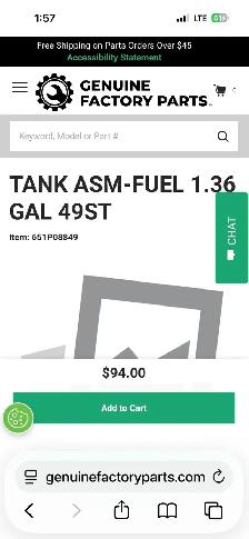 MTD riding lawnmower gas tank - Photo 7