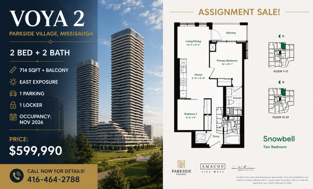VOYA 2 – 2 Bed 2 Bath Assignment | $599,990