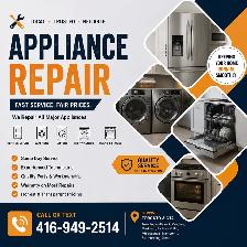 Need Appliance Repair? Call Today – 416-949-2514