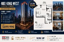 400 King West | 2 Bed 2 Bath | Assignment Sale | $599,990