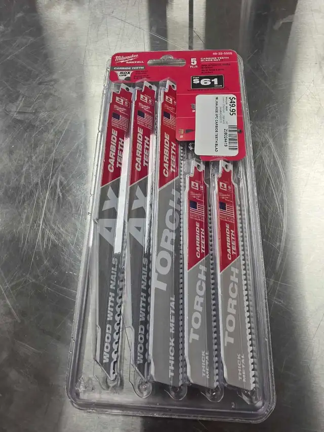 Milwaukee 5pc carbide teeth blad