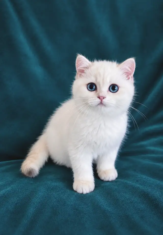 British Shorthair Golden Lilac Colorpoint Kitten / Blue Eyes