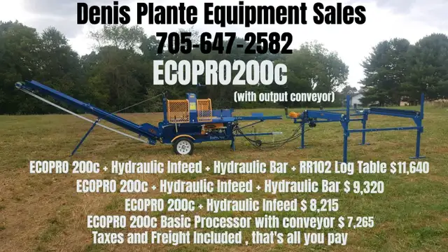Firewood Processor , $7265 freight and taxes included