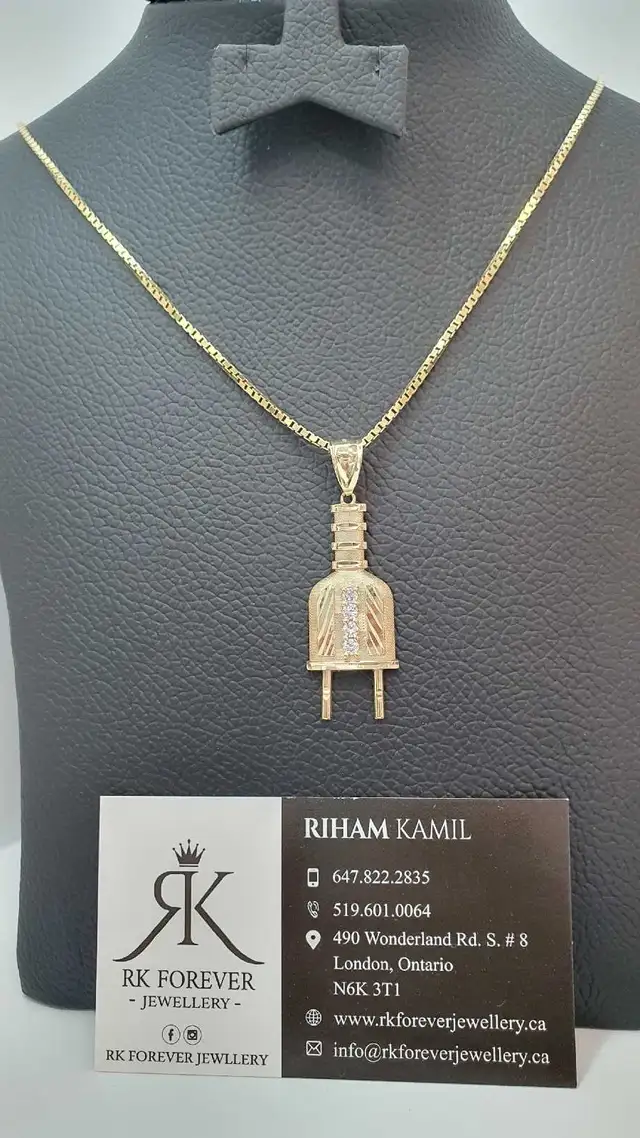10 yellow gold chain & pendant