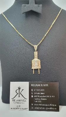 10 yellow gold chain & pendant