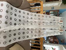 1 BEAU GRAND RIDEAU BLANC 8 PIEDS HAUTx5 PIEDS DE LARGE: $10.00 - Photo 3