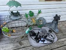 MOVING SALE - Pond pump and decor