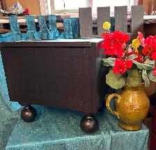 Small Black Flowery Keepsake Box