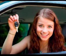 Female driving instructor- driving training