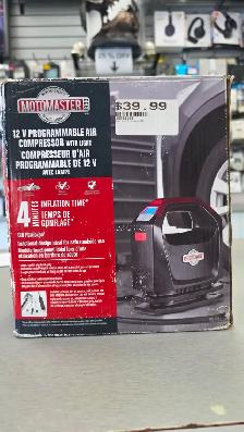 Motomaster 12v Programmable Air Compressor with Light