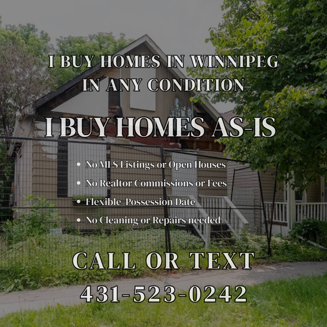 SELL YOUR WINNIPEG HOME AS-IS: No Fees, No Repairs, Fast Close