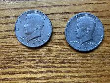 2. 1971 U.S.A. John F. Kennedy Half Dollar Liberty Coins !