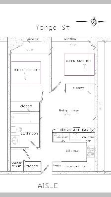 2 Bedrooms Condo For Lease 555 Yonge St