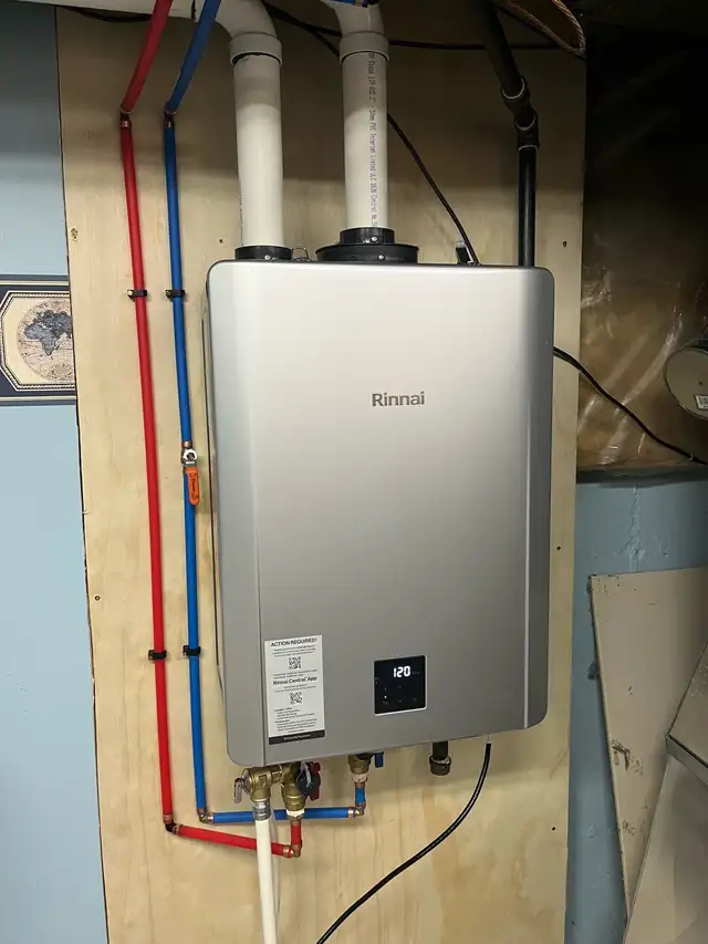 Tankless water heater installation