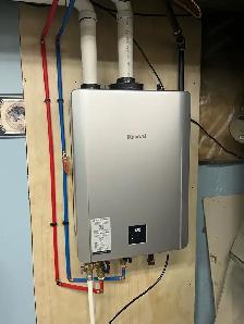 Tankless water heater installation