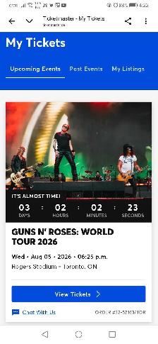 GUNS AND ROSES TONIGHT