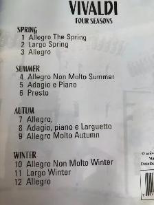VIVALDI – FOUR SEASONS – Classical Gold Collection CD - Photo 2