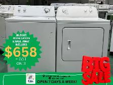 BLOWOUT SALE ON RECONDITIONED WASHER & DRYER SET $658