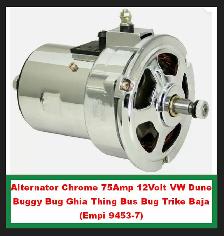 Chrome Alternator 75A 12V VW Dune Buggy Bug Ghia Bus Trike