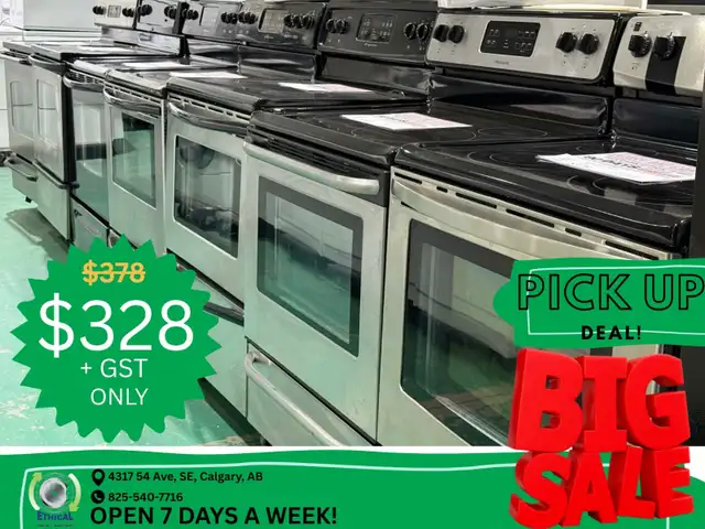 BLOWOUT SALE ON RECONDITIONED ELECTRIC STOVE $328 PICK UP DEAL