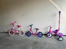 Children’s/toddlers bicycles (3 for sale)