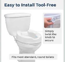 Raised Toilet Seat - Easy Install!