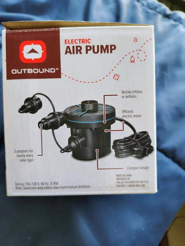 Outbound electric air pump for  air mattresses New cond. $8.00