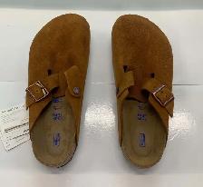 Birkenstock Boston Soft Footbed Suede Leather in Mink