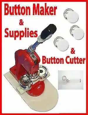 Fall Best Deal 3' Button maker press circle cutter 100 buttons