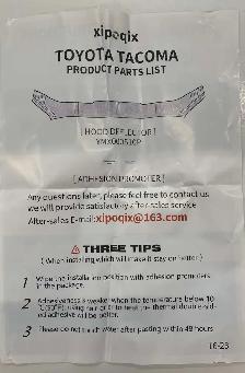 xipoqix Hood Deflector Compatible with 16-23 Toyota Tacoma - Photo 3